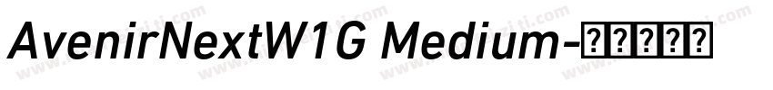 AvenirNextW1G Medium字体转换